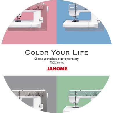 Janome 1522 med milda sommarfärger