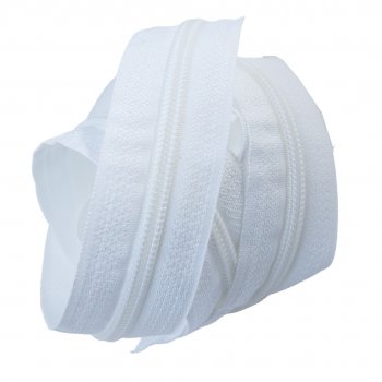 Spiralblixtlås- metervara-6mm-vit