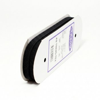 hel rulle om 25 meter svart resår 10mm bred