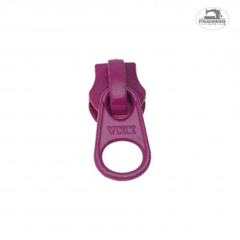 En fuchsia färgad kläpp till 6 mm spiralblixtlås