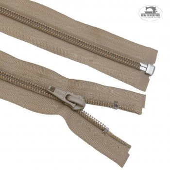 tt 60cm långt blixtlås till jackor i färgen beige