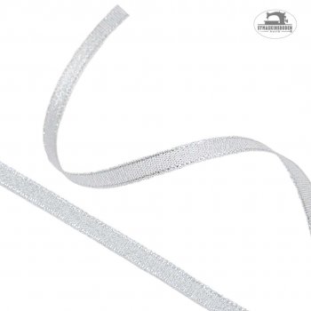 Ett glittrigt silverband som är 6mm brett
