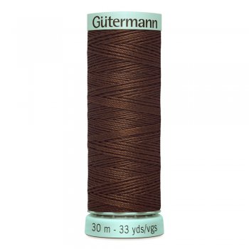 Knapphålssilke Gutermann brun