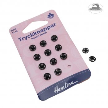 Svarta tryckknappar på en rosa karta