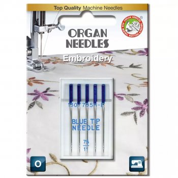 Blue tip symaskinsnålar från Organ
