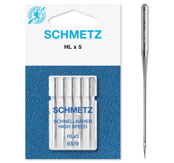 Symaskinsnål för raksömsmaskin grovlek 65