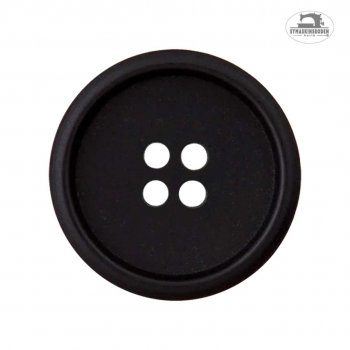 Svart knapp av återvunnet papper med diameter 28mm.