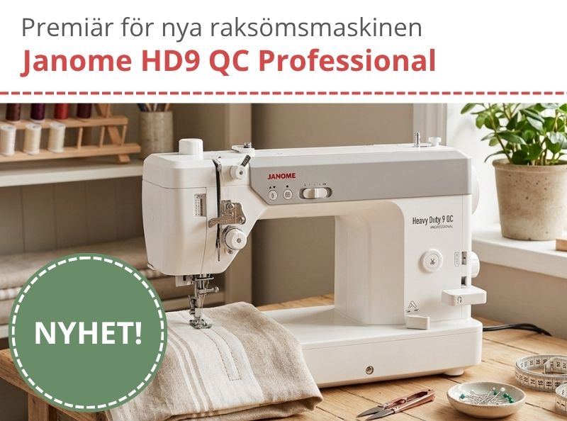 Nya Janome HD9 QCP raksömsmaskin