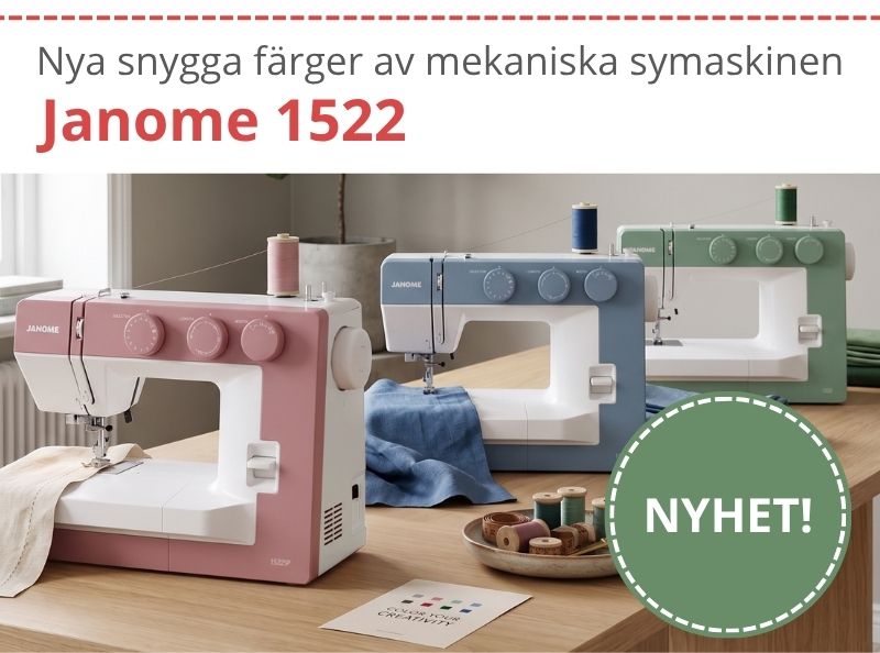 Nya sommriga färger av populära mekaniska symaskinen Janome 1522